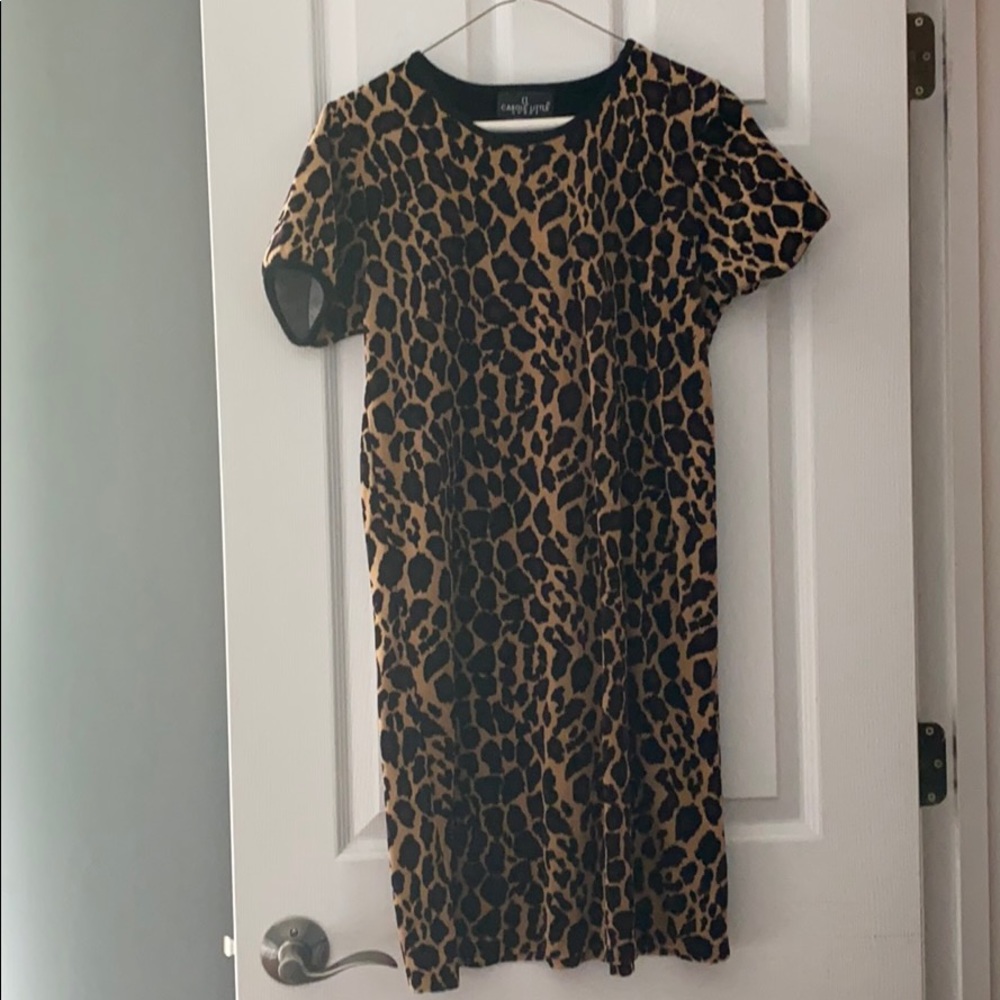 Carole Little Sport Velour Leopard Dress
